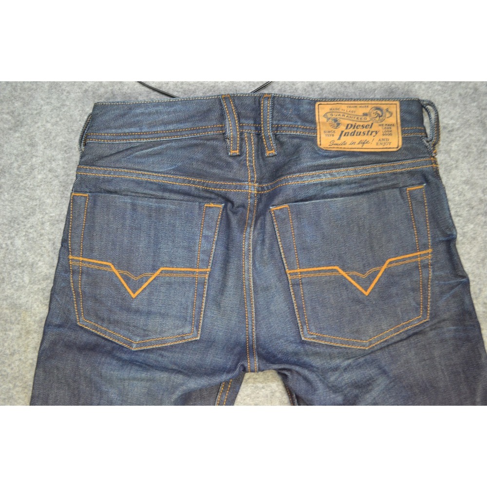 DIESEL Zatiny Bootcut Button Fly Jeans Mens SZ 28x27 (Tag 26x32) Dark Wash 0073N - Picture 11 of 16